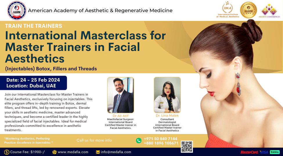 International Masterclass for Master Trainers in Facial Aesthetics final Banner