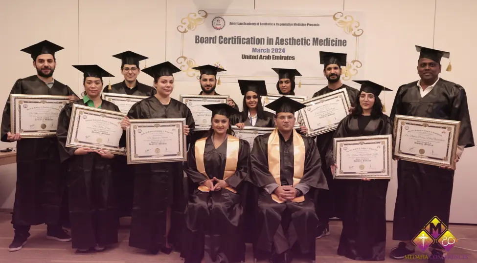 Image of the graduates of Board Certification in Aesthetic Medicine in Dubai